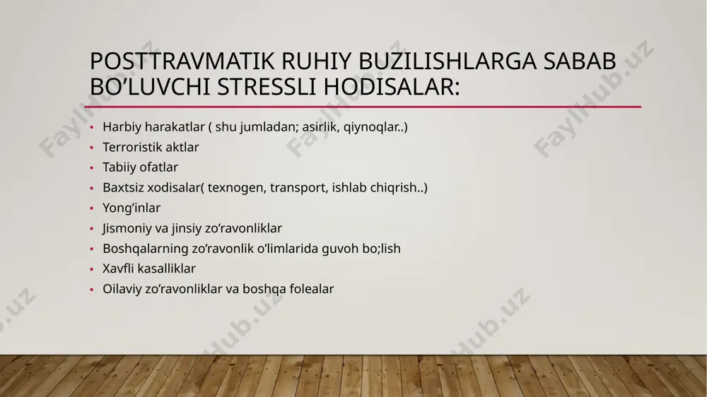 qilish; polliativ yordam vazifalari: o’limga olib keladigan kasalliklarning noxush ko’rinishlarini va og’riqni bartaraf etish yoki kamaytirish; bemor va uning yaqinlarini yaqinlashib kelayotgan o’limga munosabatini o’zgartirish orqali psixologik yordam ko’rsatish; diniy yordam ko’rsatish; ijtimoiy yordam ko’rsatish; bemor va uning oilasini ehtiyojlarini qondirishga qaratilgan harakatlarni amalga oshirish; kasallik namoyon bo;lishini yengillashtirish uchun yangi terapiya usullarini ishlab chiqish; inson hayot sifatini yaxshilashga xissa qo’shish; polliativ yordam kimlarga ko’rsatiladi? saraton kasalligiga chalingan bemorlarga; og’ir surunkali kasalliklar tufayli o’z-o’ziga xizmat qila olmaydigan bemorlarga; og’ir jarohatlar tufayli harakatlanishdan mahrum bo’lgan bemorlarga; organ faoliyatining yetishmovchiligi tufayli kasallikning remissiya davriga erishish mumkin bo’lmagan holatlarda, masalan, og’ir jigar, buyrak, yurak yetishmovchiligida; oits va boshqalar. polliativtibbiy yordamning turlari: uyda stasionarda uyda quyidagi mutaxassislar ishtirokida: shifokor polliativ yordam bo’yicha mutaxassis hamshira ijtimoiy ishchi va zarur bolsa; psixoterapevt din ishlari bo’yicha mutaxassis va boshqalar statsionarda: xospisda polliativ yordam bo’limida xospis( lotincha hospes va hospitium- mehmondo’stlik) - kasallikning oxirgi bosqichidagi, davolab bo’lmaydigan bemorlarga …