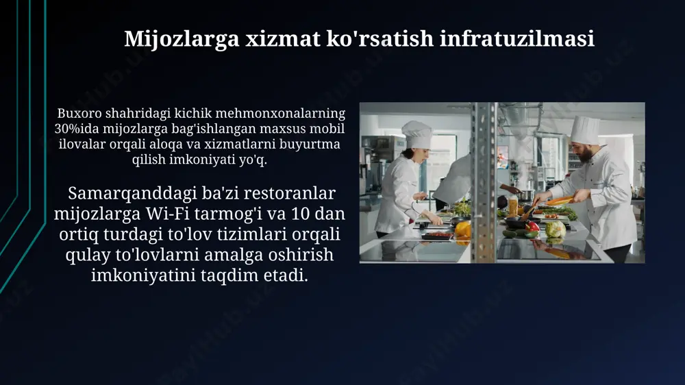 mehmonxona va restoranlarning infratuzilmasini shakllantirish - Page 5