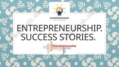 entrepreneurship. success stories. — PPTX