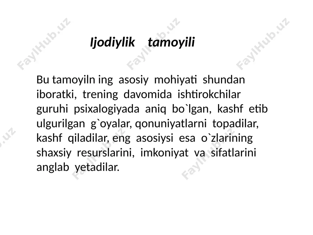 ta`lim jarayonida trening tushunchasi, rivojlanish tarixi - Page 5