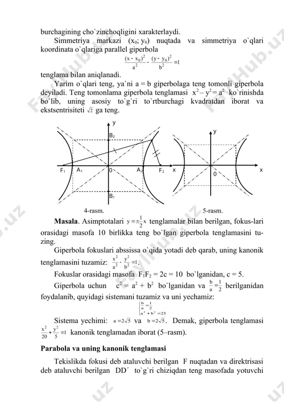 ikkinchi tartibli egri chiziqlar 2 - Page 5