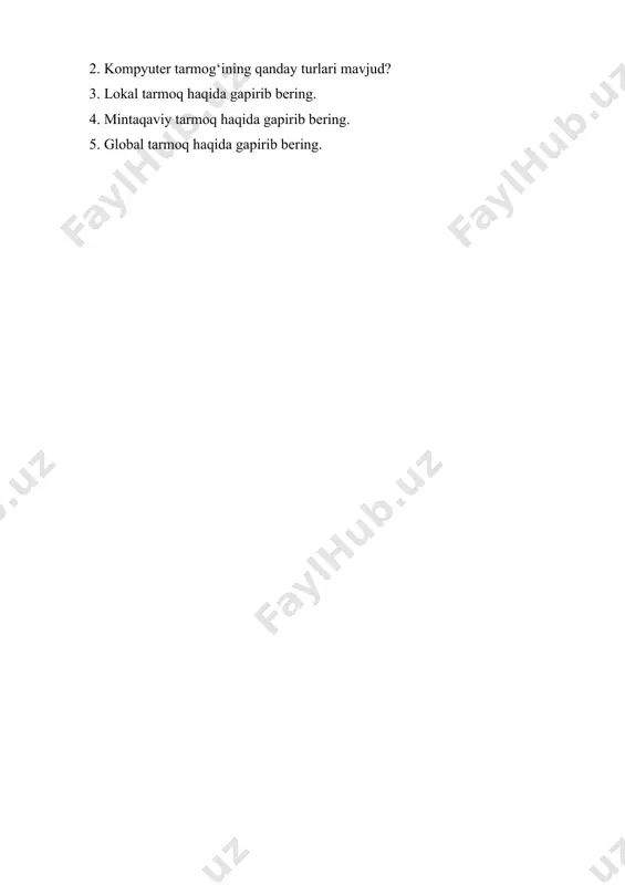kompyuter tarmoqlari va ularning turlari - Page 5