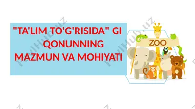 ta'lim to'g'risida gi qonun — PPTX