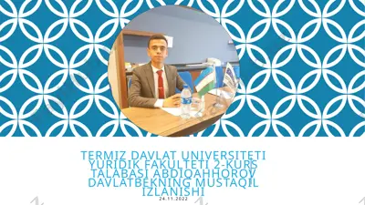abdiqahhorov davlatbekning mustaqil izlanishi — PPTX