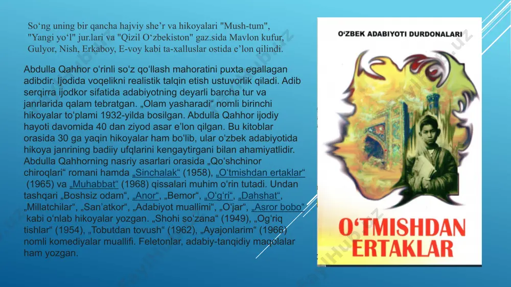 abdulla qahhor – hayoti va ijodi - Page 4
