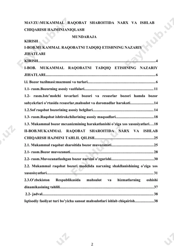 bir qancha shartlar mavjud bo‘lib, ular asosida iqtisodiyotning rivojlanishini sezilarli darajada tezlashtirish mumkin. ko'rinib turibdiki, haqiqiy bozorda mukammal raqobatni yaratish deyarli mumkin emas, ammo ideal raqobat uchun sharoit yaratishga harakat qilish kerak. raqobatni himoya qilishda xo‘jalik sub’ektlariga berilayotgan turli imtiyoz va preferensiyalarni oqilonalashtirish muhim ahamiyatga ega.bu borada o‘zbekiston respublikasi prezidenti sh.m.mirziyoev oliy majlisga murojaatnomasida “bozor iqtisodiyotining talabi shundayki, resurs va imkoniyatlardan foydalanish imkoni, ya’ni faoliyat maydoni hammaga teng bo‘lishi kerak. yakkahokimlikka hech kimning haqqi yo‘q. shu nuqtai nazardan qaraydigan bo‘lsak, aholi ehtiyoji uchun zarur bo‘lgan mahsulotlarni mamlakatimizga import qilish faqat ayrim guruhlar qo‘lida to‘planib, ular uchun mo‘may daromad manbaiga aylanib qolganini adolatdan deb bo‘lmaydi. ba’zi bir korxonalarga imtiyozlar berish orqali o‘zimiz erkin raqobat muhitini bo‘g‘ib, narxlarning barqaror bo‘lishiga salbiy ta’sir ko‘rsatmoqdamiz. endi biz bunday amaliyotdan voz kechamiz. bu masalada hammaga teng sharoit yaratiladi. imtiyozlar ayrim korxonalarga emas, balki alohida ishlab chiqarish va xizmat turlarini rag‘batlantirish maqsadida beriladi. imtiyozni ro‘kach qilib, …