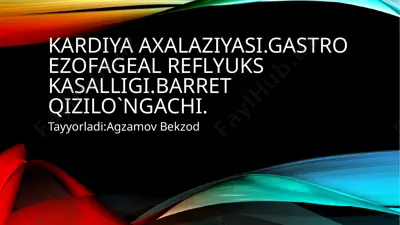 kardiya axalaziyasi — PPTX