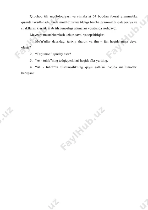 mo’g’ullаr dаvridа o’zbеk tili vа tilshunоsligi - Page 4