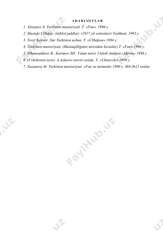 chor rossiyasining mustamlakachiligi davrida davlatchiligimiz - Page 4