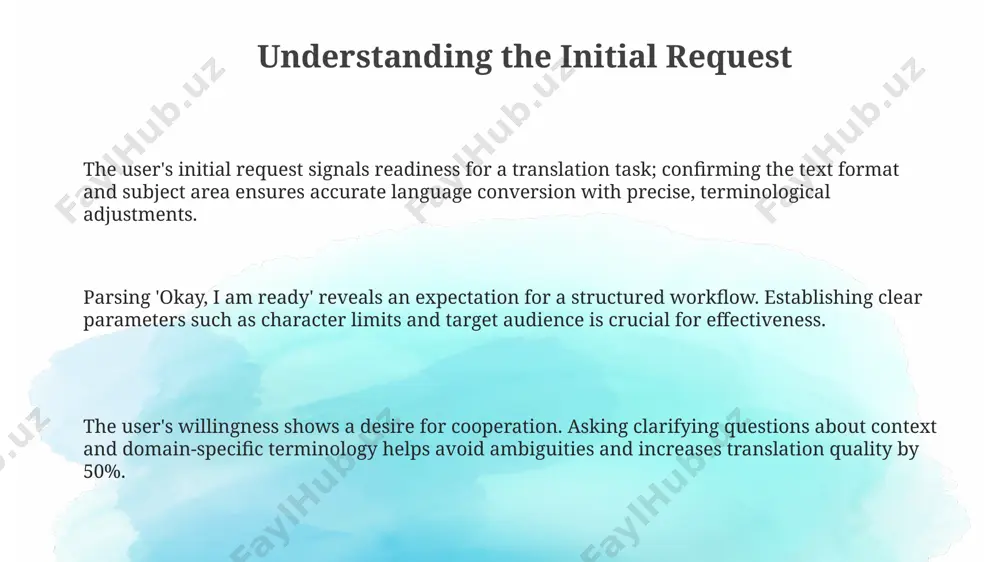 understanding the initial request - Page 3