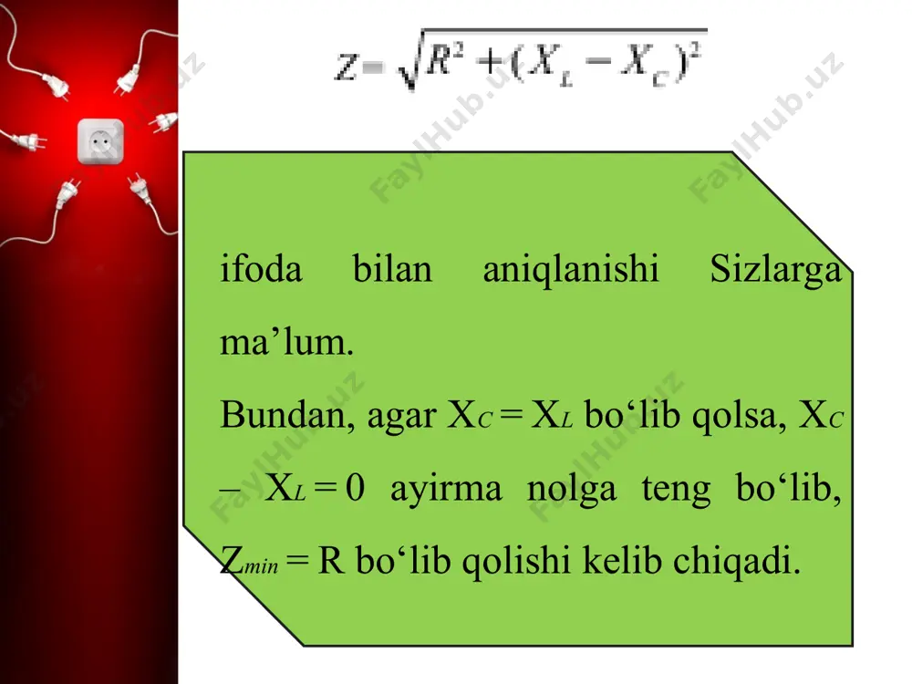o‘zgaruvchan tok zanjirida rezonans hodisasi 11-sinf - Page 3