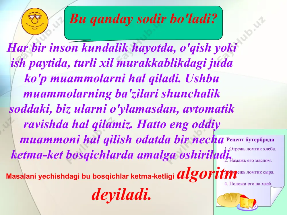 chiziqli algoritm va ularning tasvirlash usullari - Page 5