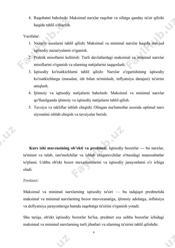chizig’i bilan taklif s chizig’ining kesishgan nuqtasi bozor muvozanatini bildiradi. demak, bozor muvozanati talab hajmi bilan taklif hajmining tengligini ta’minlaydigan narx darajasi va tovar miqdori bilan aniqlanadi. talab va taklif qonuniga ko’ra shuni ta’kidlash mumkinki, agar bozor muvozanat holatida bo’lsa, u holda, uning qatnashchilari tovar narxini yoki tovar miqdorini o’zgartirishga hech narsa sabab bo’lmaydi. muvozanat narx pe (2.10-rasm) deb, shunday narxga aytiladiki, agar u bozorda taklif qilinadigan ne’mat miqdori s q ni unga bыlgan talab miqdori unga bo’lgan talab miqdori d q ga tenglashtirsa, ya’ni s d q ( q . bozor iqtisodiyotining amal qilishida talab va taklif qonunlari muhim o‘rin tutadi. talab va taklif narxni shakllantiradi, shu bilan birga narx talab va taklif o‘rtasidagi nisbatni aniqlab beradi. bu mavzuda birinchi navbatda talab va taklifga narx ta’sirining ahamiyatini qarab chiqamiz. keyin talab va taklif ta’sirida muvozanatli narxning o‘rnatilishi tushuntirib beriladi. bu yerda talab va taklif qonunlari, ularning miqdoriga ta’sir etuvchi …