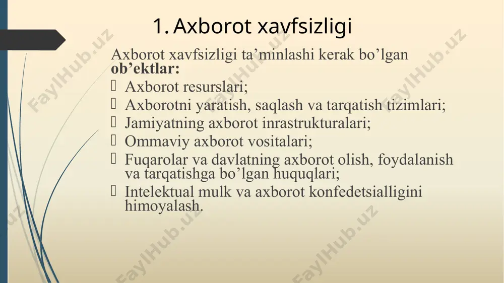 slar. turdosh viruslar turdosh viruslar bir necha viruslar guruhidan iborat viruslardir. ba'zida bu guruhlar bir necha o'n viruslarni o'z ichiga oladi. turdosh viruslar o'ziga xos bir xil xususiyatlarga ega va ular ko'pincha bir muallif tomonidan yaratilib, takomillashtirilib boriladilar yoki ularda bir xil algoritm ishlatiladi. fayl tizimi strukturasidagi viruslar fayl viruslari - eng ko'p tarqalagan viruslar guruhidir. ular ixtiyoriy bajariladigan faylga yuqishlari mumkin. 1. buyruq fayllari. bunday fayllar bat (batch - buyruq) kengaytmali fayllar bo'lib, ularni ko'pincha bat-fayllar deb atashadi. 2. com formatidagi bajariluvchi fayllar. bu fayllar kengaytmasi .com bo'lgan fayllardir.odatda com formatidagi fayl uzunligi 64 kilobaytdan oshmaydi. ularning tarkibi markaziy protsessorning ma'lum vazifani bajarishga qaratilgan buyruqlar ketma-ketligidan iborat. 3. exe formatidagi bajariluvchi fayllar. bu fayllar kengaytmasi .exe bo'lgani uchun ular exe-fayllari deb ataladi. ular tarkibi jihatidan murakkab bo'lib, uzunliklari 64 kilobaytdan ortiq bo'lishi ham mumkin. 4. pe (potable executable) formatidagi bajariluvchi fayllar. bunday fayllar ham exe kengaytmali fayl bo'lib, ularning …