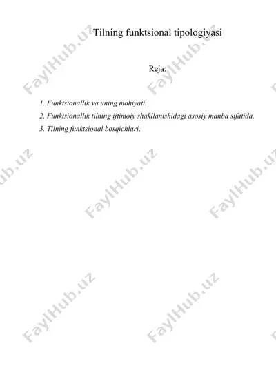 tilning funktsional tipologiyasi — DOC