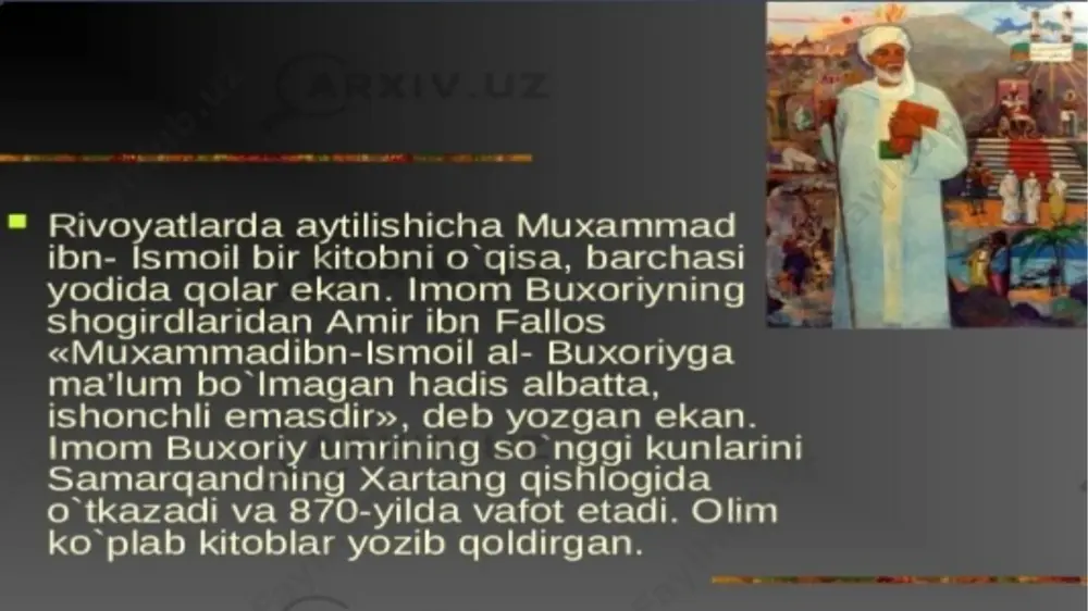 imom al-buxoriy buyuk muxaddis alloma - Page 3