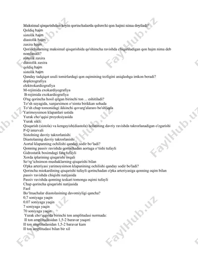 qon qorinchalari to‘g‘risida ma’lumot — DOCX