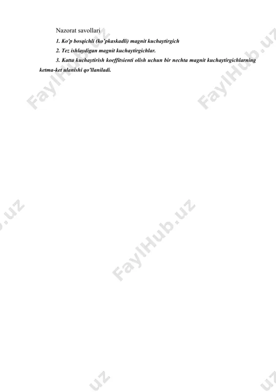 ko'p bosqichli (ko’pkaskadli) magnit kuchaytirgich - Page 4