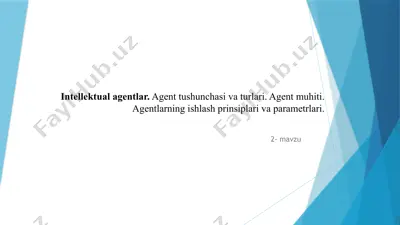 intellektual agentlar — PPTX