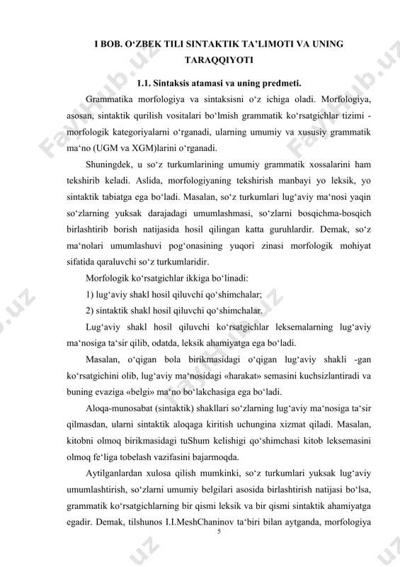 aksis, bir tomondan, tilshunoslikning eng asosiy va birlamchi tadqiq manbayi bo‘lsa, ikkinchi tomondan, u murakkab nutqiy birliklar bilan aloqador bo‘lganligi bois ko‘pincha tadqiqotchi diqqatidan chetda qolib keladi. chunki sintaktik qonun-qoidalarning bevosita voqelanishi bo‘lgan sintaktik hosilalarning tarkibiy qismlari, odatda, tilshunoslikning turli-turli bo‘limlardagi – fonemalar (tovush va harflar) fonetika/fonologiya/grafikada, morfemalar (qo‘shimcha va so‘zshakllar) morfemika va morfologiyada, leksemalar (so‘zlar) leksikologiya va semasiologiya va stilistikada – sistema sifatida o‘rganiladi va sintaksis ularning soyasida qolib ketadi; substansiya ayrim qismlarining ajratilgan tavsifi butunlikni yaxlit ko‘rishga monelik qiladi. asosiy sintaktik birliklar. so‘z birikmasi va gap sintaksisning asosiy birliklaridir. shunga ko‘ra, sintaksis uchga bo‘linadi; so‘z shakli sintaksisi: so‘z birikmasi sintaksisi; gap sintaksisi; so‘zlarning nutqda o‘zaro aloqaga kirishuvidan so‘z qo‘shilmalari vujudga keladi. so‘z qo‘shilmalarini ikki guruhga birlashtirish mumkin: gap (osmon tip-tiniq); so‘z birikmasi (tip-tiniq osmon); til jamiyatda aloqa qilish, axborot uzatish vositasi hisoblanadi. axborot uzatish esa gap orqali amalga oshiriladi. demak, gap fikr ifodalaydi. so‘z birikmasi fikr emas, balki …