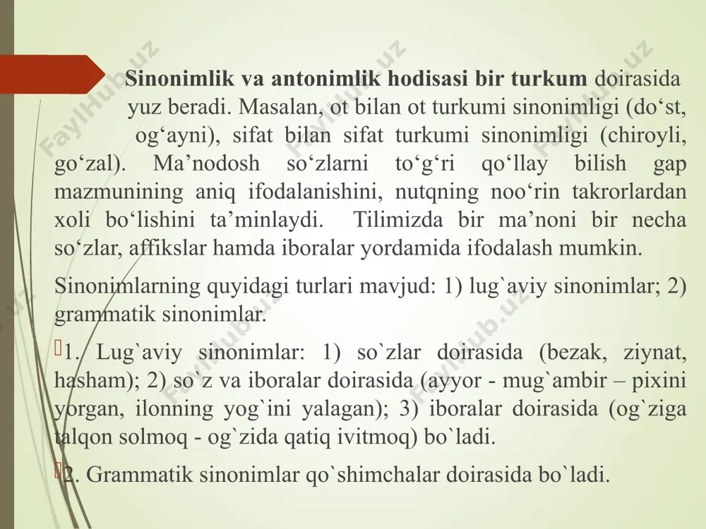 o‘zbek tilida leksik-semantik paradigmatik munosabatlar - Page 5