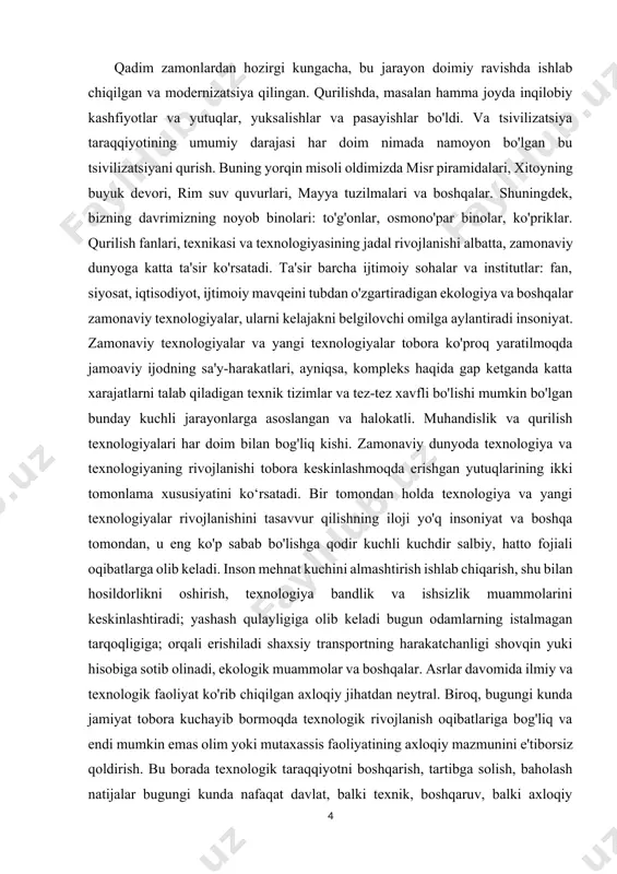 uning kuchi ostiga tushadi. va aniqrog'i texnik vositalar qanchalik mukammal bo'lsa, inson ularga shunchalik ko'p muhtoj va borligini ularga topshiradi. akustik o’lchashlar – tovush tebranishlari to’lqinlarini hamda akustik o’zgartirgichlar, uskunalar, materiallar, konstruktsiya va imoratlarning akustik xususiyatlari kattaligini aniqlash vositalari. odam, hayvon, hasharot, parrandaning tovush chiqarishi va eshitish xususiyatlarini miqdoriy baholash ham akustik o’lchashga kiradi. akustik o’lchashda tovush tezligi, yutilishi, qaytishi, bosimi va tovush manbalarining ba’zi bir ko’rsatkichlari ham o’lchanadi. akustik o’lchash texnikasida elektron usullar keng qo’llanadi. bu usullar qo’llanganda tebranish buzilmay elektr toki yoki kuchlanishga aylantiriladi. elektr akustik apparatlar, telefon, mikrofon va radiokarnaylarning ko’rsatkichlarini o’lchash ham akustik o’lchash jumlasiga kiradi. qurilish va me’morchilik akustikasida zal va turli binolarning tovush tarqatish xususiyatlari o’lchanadi. akustik o’lchashda ishlatiladigan asboblar: mikrofon, gidrofon, termofon, shovqin o’lchagich, so’ndirish bo’lmasi, reverberatsiya bo’lmasi, audiometrlar. i-bob. akustik o’lchash vositalarining xarakteristikasi, klassifikatsiyasi va qo’llanilish sohasi 1.1 akustik o’lchash vositalarining rivojlanish tarixi 1-rasm. akustik o’lchash vositalariga misollar bugungi kunning 90% dan …