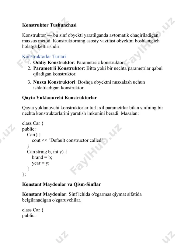 c++ dasturlash tilida sinf tushunchasi - Page 4