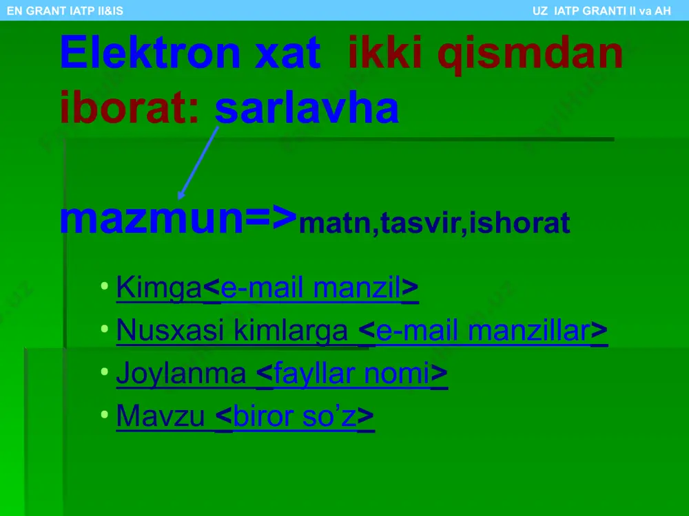 elektron pochta bilan ishlash - Page 4