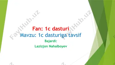 1c dasturi — PPTX