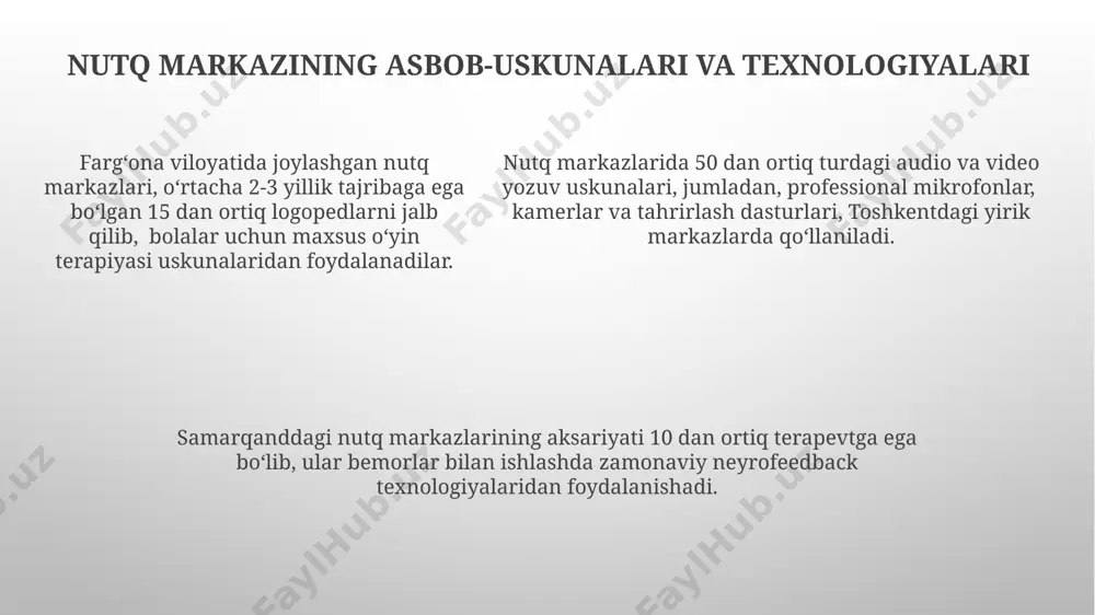 til va nutq markazida jarayonlarini tashkil etish va jihozlash - Page 5