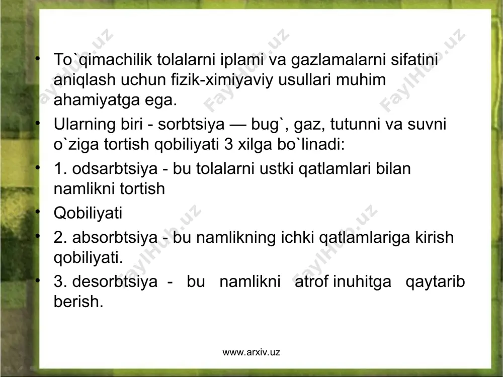namlik va uning ahamiyati - Page 3