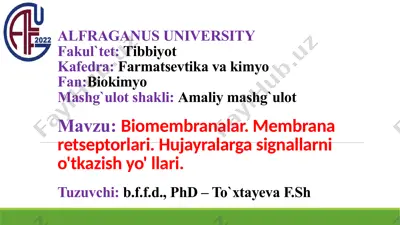 biomembranalar — PPTX
