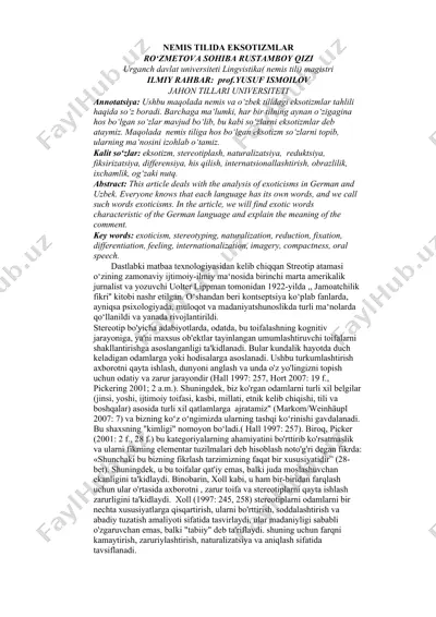 nemis tilida eksotizmlar — DOCX