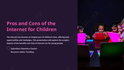 pros and cons of the internet for children — PPTX