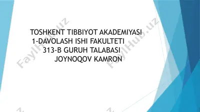 o`t-tosh kasalliklari — PPTX