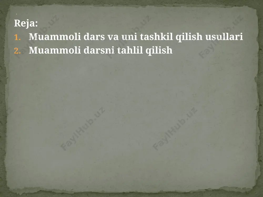 gi g`oyalar yaratish qobiliyatiga ega bo`lish; • turli ijtimoiy guruhlarda kirishimli bo`lish, birgalikda ishlashni bilish yoki nostandart vaziyatlardan chiqishni bilish; • o`zining ma’naviyati, intellekti va madaniy salohiyati ustida mustaqil ishlash. . muammoli o`qitishning asosida amerikalik psixolog, faylasuf va pedagog dj. d’yui (1859-1952) g`oyalari yotadi. u 1894 yilda chikago shahrida o`qitish asosini o`quv rejasi emas, balki o`yinlar va mehnat faoliyati tashkil etgan tajriba maktabini tashkil qilgan. o`qish, hisoblash, yozish bo`yicha mashg`ulotlar bolalarning fiziologik balog`atiga qarab o`z- o`zidan paydo bo`lgan ehtiyojlariga muvofiq o`tkazilgan. dj. d`yui o`qish uchun to`rt ehtiyojni ajratgan: ijtimoiy, konstruktsiyalash, badiiy ifoda, tadqiqiy. bilish manbalari sifatida bolalarga quyidagilar taqdim etilgan: so`z, san’at asarlari, texnik qurilmalari. bolalar o`yin va amaliy faoliyat- mehnatga jalb etilganlar. bu maktabda qo`llangan o`qitishning yangi uslublari, yo`llari va tamoyillari nazariy asoslanmagan va kontseptsiya sifatida ifodalanmagan edi. . dj. d`yui g`oyalari bo`yicha bola bilishda insoniyat yo`lini qaytaradi, bilimlarni o`zlashtirish spontan, boshqarilmaydigan jarayon bo`lib, bola o`zida hosil bo`lgan ehtiyojni …