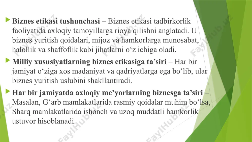 biznes madaniyati va etikasi - Page 3