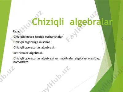 chiziqli algebralar — PPTX