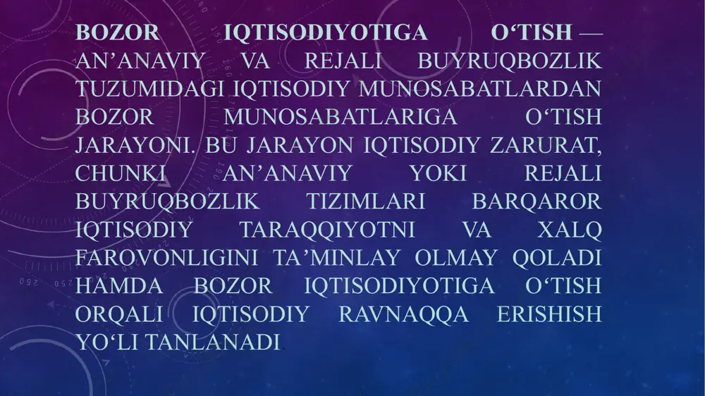 dlar bozor iqtisodiyotiga o`tishning yo`llari va modellari - iqtisodiyot - slaydlar arxiv.uz bozor iqtisodiyotiga o`tishning yo`llari va modellari - iqtisodiyot - slaydlar bozor iqtisodiyotiga o`tishning o`zbek modeli va uning xususiyatlari arxiv.uz bozor iqtisodiyotiga o`tishning o`zbek modeli va uning xususiyatlari презентация powerpoint hozir.org презентация powerpoint bozor iqtisodiyoti modellari arxiv.uz bozor iqtisodiyoti modellari bozor iqtisodiyotiga o'tish davri va uning o'zbekistondagi xususiyatlari arxiv.uz bozor iqtisodiyotiga o'tish davri va uning o'zbekistondagi xususiyatlari ещё похожие запросы bozor iqtisodiyoti modellari o'zbek modeli 5 tamoyili bozor iqtisodiyoti 5 tamoyili bozor iqtisodiyotiga bozor iqtisodiyoti отправить отзывсправка image2.png image4.png image5.gif image6.jpeg image7.jpeg image8.png image9.jpeg image10.jpeg image11.jpeg image12.jpeg image13.png image14.png image15.jpeg image16.png image17.jpeg image18.jpeg image19.png image20.jpeg image21.jpeg image22.jpeg
