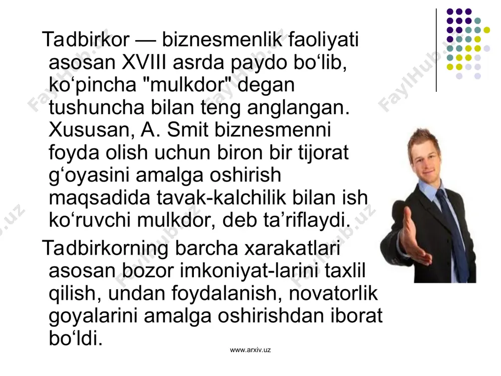 tadbirkorlik huquqi tushunchasi, uning asosiy tamoyillari - Page 5
