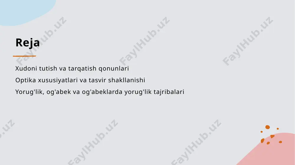 nning yansimasiga kirish jarayonini tushunish uchun, yorug'likning qanday o'zgarishi haqida o'rganish kerak. 2 yansima tezligi va intensivligi - yansima tezligi va intensivligi haqida o'rganish, optik xususiyatlar va yorug'likning qanday o'zgarishi tushunishga yordam beradi. 3 yansima shakli va rasmga aks ettirish - yansimaning shakli va rasmga aks ettirish jarayonini tushunish, optik qonunlari va fizikani o'rganish uchun muhimdir. og'abeklarda yorug'likning o'ziga xos xususiyatlari og'abeklarda yorug'likning o'ziga xos xususiyatlari, mirroring yoki oqimizning yonilishida muhim rol o'ynaydi. bu tushunchalar o'zaro ta'sir bilan surat shaklidan yaratiladi. bu xususiyatlar optika sohasida o'rganiladi. photo by peter nelson on unsplash xudoni tutish va tarqatishning nazariy asoslari xudoni tutish xudoni tutishning asosi - xudoni bir tomondan boshqa tomoniga olib borishdir. bu optik qonunlariga asoslangan jarayonning asosiy qismi. xudoni tarqatish xudoni tarqatishning mantiqiy qoidalari va yaratilishi. xudoni tarqatish jarayoni optik qonunlarga asoslangan mukammal va ajoyib jarayon. nazariy asoslari xudoni tutish va tarqatishning nazariy asoslari - optik qonunlarga asoslangan xuddi shuningdek, …