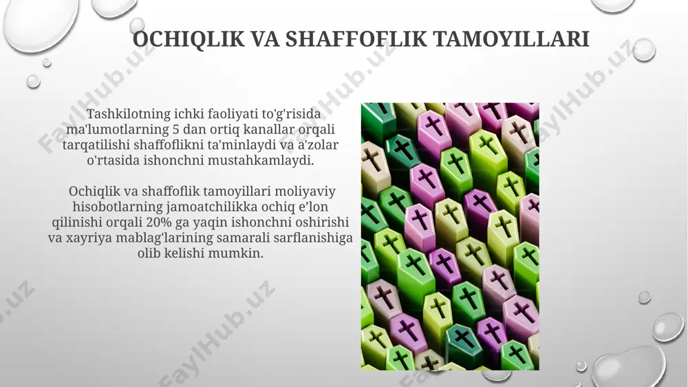 rot texnologiyalaridan foydalanish onlayn platformalar orqali 70% ga yaqin diniy tashkilotlar o'z faoliyatlarini kengaytirmoqda, bu esa mablag' yig'ish va xizmatlarni taqdim etish imkoniyatlarini oshiradi. mobil ilovalar va veb-saytlar orqali interaktiv diniy ta'lim dasturlari soni 5 barobar oshdi, bu esa zamonaviy odamlarning ehtiyojlariga moslashuvchanlikni ta'minlaydi. e'tiboringiz uchun rahmat @taqdimot_robot image3.png image4.jpg image5.jpg image6.jpg image7.jpg image8.jpg image9.jpg image10.jpg image11.jpg image12.jpg image13.jpg image14.jpg image15.jpg image16.jpg image17.jpg image18.jpg image1.png