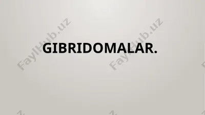 gibridomalar — PPTX