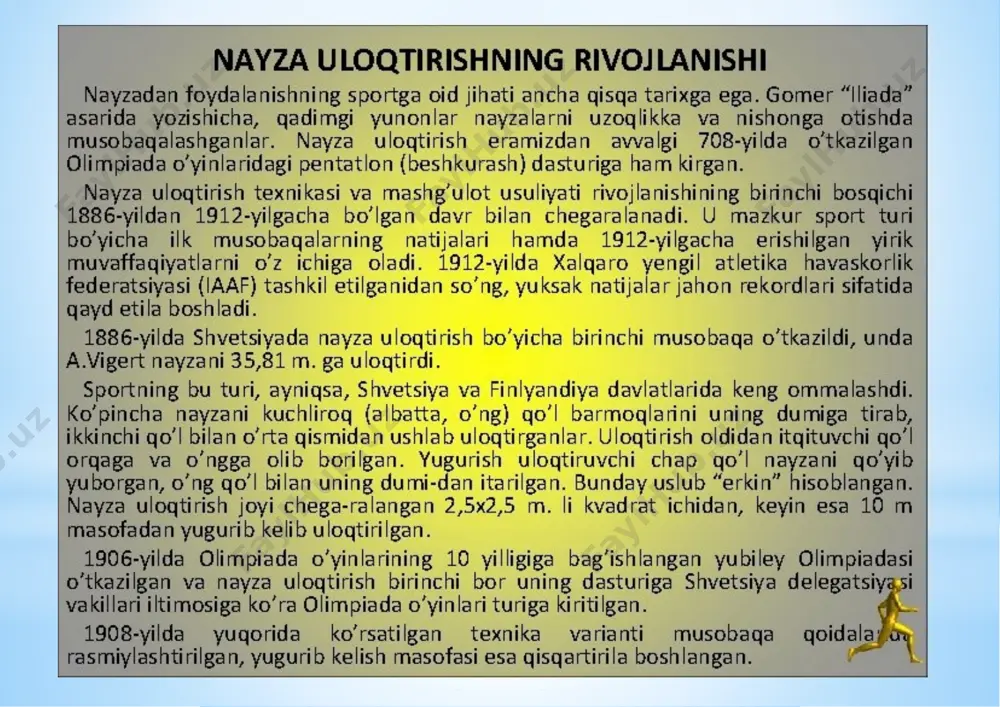 yengil atletika va uni o'qitish metdikasi fanidan tayyorlagan - Page 4