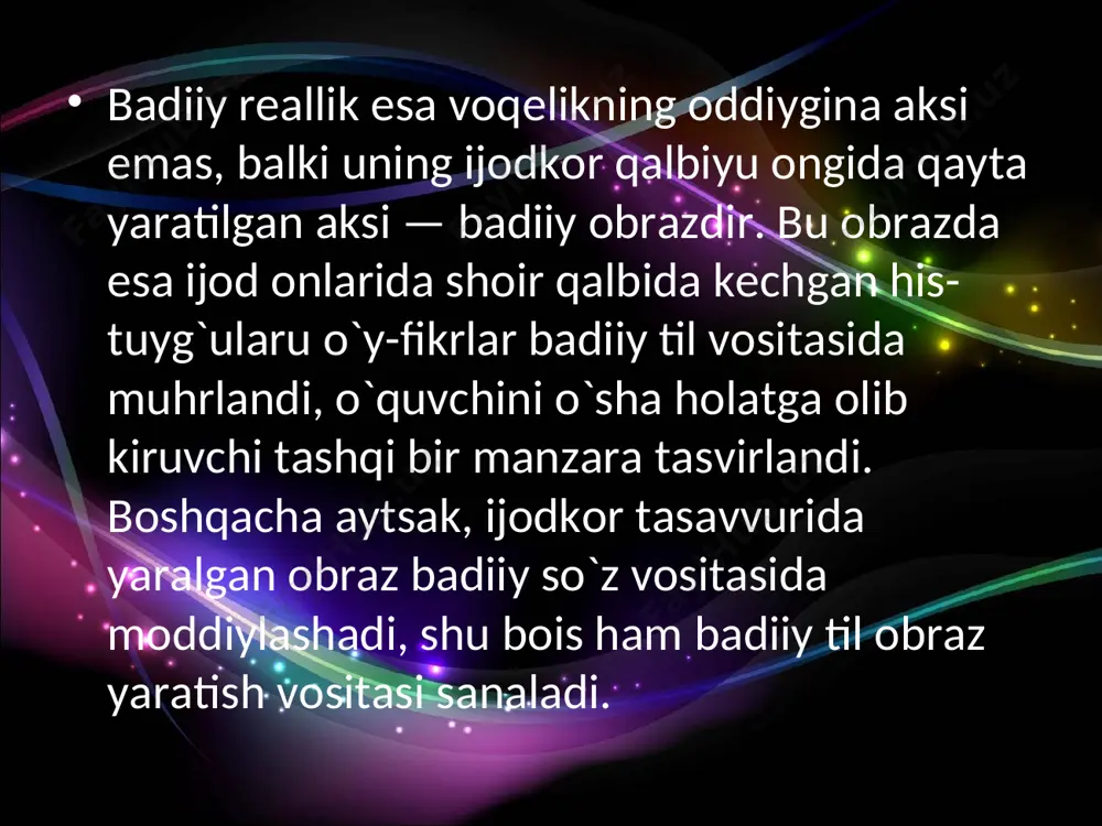 badiiy asar tili. badiiy nutqning o`ziga xos xususiyatlari - Page 5