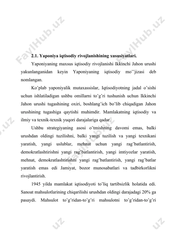 bu resurs va mehnatni tejash ishlab chiqarish mamlakatning xom ashyo va materiallar importiga bog’liqligini kamaytiradi. yaponiya iste’molchilar elektronika, televizion va radio uskunalari va boshqa mamlakatlarga o’rta darajadagi aloqa vositalarining ishlab chiqarishni tobora ko’proq o’tkazib qo’ydi va keyinchalik yaponiyaga olib kelinadi. bugungi kunda elektron tarkibiy qismlar va yarim tayyor mahsulotlar importi, temir rudasi yoki yog’ining importi hajmidan oshadi. umuman olganda, yaponiya kapitalistikligi uni g’arbiy evropaning va aqsh va aqshning klassik kapitalizmidan ajratib turadigan bir qator milliy xususiyatlar bilan ajralib turadi. bu, yaponiyaliklar odatda biz kabi, o’z davlatlariga tegishli emas. yaponiya kapitali kamroq statik, yanada keng tarqalgan, yangi sharoitda yangi sifatni olgan feodal qoldiqlarining izlarini olib boradi. shunday qilib, ma’lum ma’noda, jamoaviy, kooperativ printsiplarining katta rivojlanishi bilan kapitalizm. mehnat harakatlarining yoki undan ham yomoni, asosan mehnat natijalarini tenglashtirish, shuningdek, iqtisodiy asossiz ortiqcha to’lovlarni tenglashtirishi, bu ish unumdorligining o’sishiga hissa qo’shishi haqida o’yladi butun jamoa ishlab chiqarishda ijobiy muhit yaratadi. yaponiya poytaxti ishchilarning …