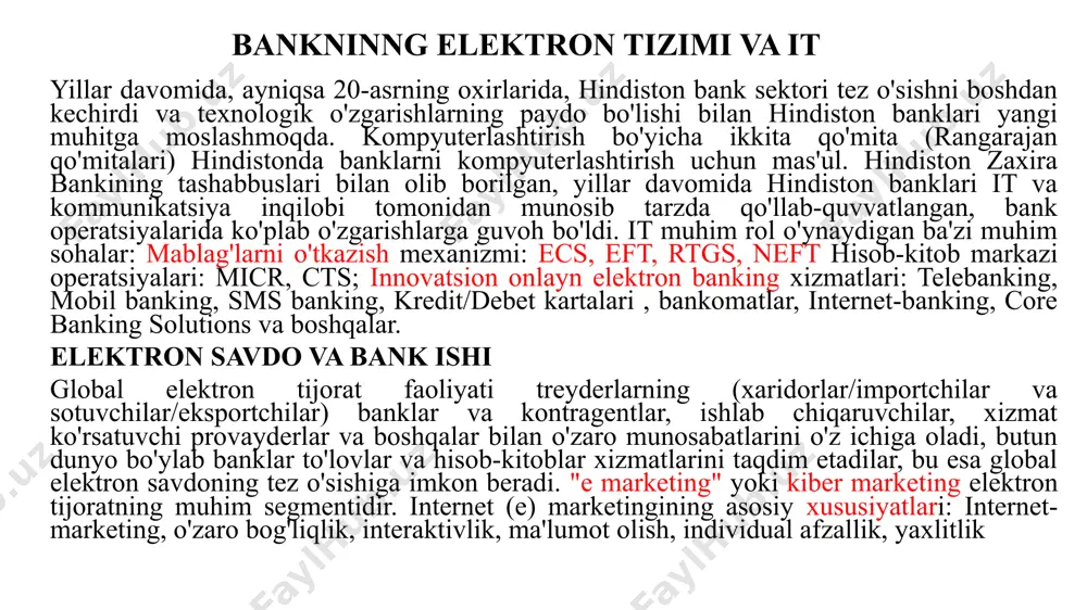 i o'rtasidagi tovar almashinuvi ta'minot zanjiri jarayonida muhim rol o'ynaydi. o'zaro bog'liqlik: internet tarmoqlar tarmog'i sifatida tan olingan. qidiruv tizimlari foydalanuvchiga kerakli ma'lumotlarga kirishda yordam beradi. mijozlar uchun internet taqdim etayotgan o'zaro bog'liqlik unga ma'lumotga ega bo'lishga/ko'p sonli turli bozorlarga kirishga yordam beradi. muhim xususiyatlaridan biri shundaki, u xalqaro bozorlar haqida ham ma'lumot va kirish imkonini beradi. interaktivlik: internet nafaqat kirish imkonini beradi, balki foydalanuvchilar o'rtasida interfeys va interaktivlikni ham beradi. ushbu interfeysni hisobga olgan holda, u ishlab chiqaruvchiga/ishlab chiqaruvchiga, shuningdek, mijozlarga yaxshiroq muloqot qilish va tanlashga yordam beradi. bu sotuvchiga hatto katta bozorlardagi individual mijozlarga ham e'tiborni sozlash va e'tibor qaratish imkonini beradi. boshqa tomondan, xaridorlar o'zlarining tanlovini amalga oshirish uchun sotuvchi, tengdoshlar va turli veb-saytlar bilan interfeysi tufayli ham foyda ko'radilar. boshqa tomondan, xaridorlar o'zlarining tanlovini amalga oshirish uchun sotuvchi, tengdoshlar va turli veb-saytlar bilan interfeysi tufayli ham foyda ko'radilar. ma'lumot: internetda ko'p sonli veb-saytlarning mavjudligi mijozlarga narx, …