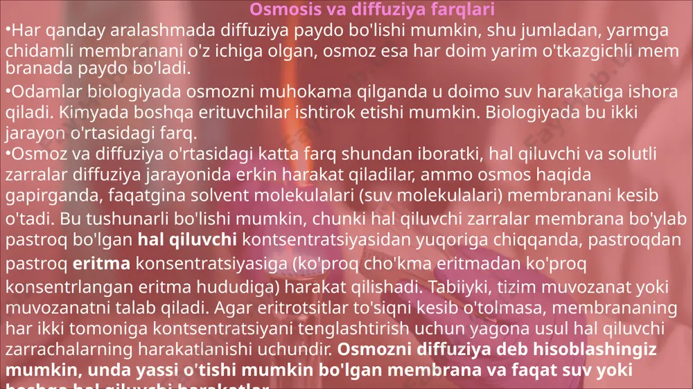 orbsion qavatdagi konsentratsiyasi maʼlum darajaga yetganidan keyin desorbsiya boshlanadi. vitaminlar (lotincha: vita — hayot),darmon dori — tirik organizmning hayot faoliyati va normal moddalar almashinuvi uchun zarur boʻlgan organik birikmalar. ular turli xil kimyoviy tuzilishga ega. oziq moddalar tarkibida qandaydir moddalar yetishmasligi natijasida odamlar kasal boʻlishi toʻgʻrisidagi maʼlumotlar qadimiy xitoy kitoblarida, keyinchalik gippokrat asarlarida qayd etilgan. kalsiferol (d vitamin) moddalarning mineral almashinuviga, suyak hosil boʻlishiga taʼsir koʻrsatadi. u yosh bolalar skeletining jadal oʻsishi va suyaklanishi davrida ayniqsa zarur meva, sabzavot va boshqa masalliqlar uzoq, saqlanganda va notoʻgʻri pishirilganda v. kamayadi. v.dan eng beqarori askorbin kislota boʻlib, uni oftob, issiq va nam havo buzib qoʻyadi. vitaminlar (lotincha: vita — hayot),darmon dori — tirik organizmning hayot faoliyati va normal moddalar almashinuvi uchun zarur boʻlgan organik birikmalar. ular turli xil kimyoviy tuzilishga ega. oziq moddalar tarkibida qandaydir moddalar yetishmasligi natijasida odamlar kasal boʻlishi toʻgʻrisidagi maʼlumotlar qadimiy xitoy kitoblarida, keyinchalik gippokrat asarlarida qayd etilgan. e’tiboringiz …