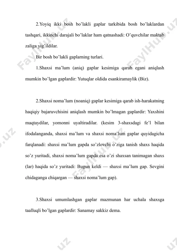bir bosh bo‘lakli gaplar - Page 4