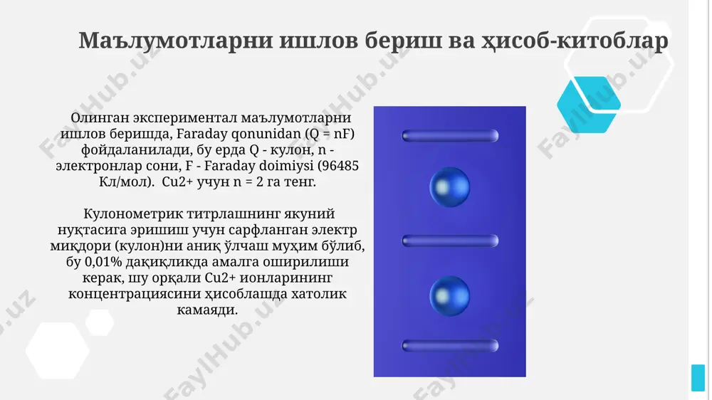 cu 2 kationini kulonometrikini aniqlash - Page 3